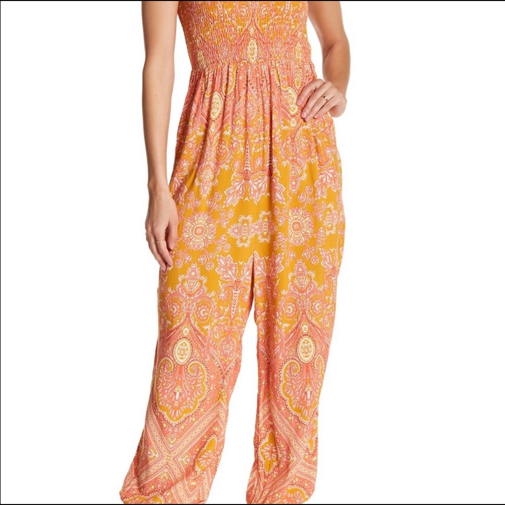 Free People Thinking of You Boho Jumpsuit, NWOT XS